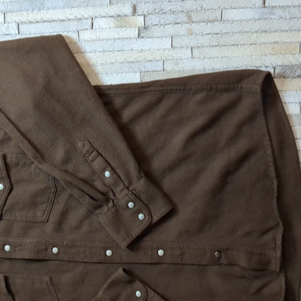 Ariat Hyde Retro Fitted Button Down Brown Long-Sl… - image 6